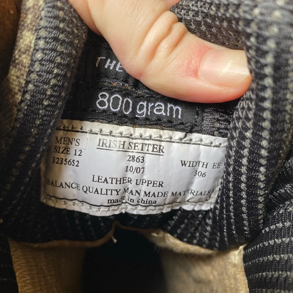 Irish Setter 2863 Mountain Claw 800g Insulated Waterproof Hunting Boots Men's 12
